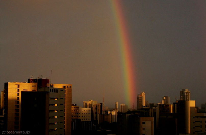 Arco íris visto do bairro das Graças Recife PE